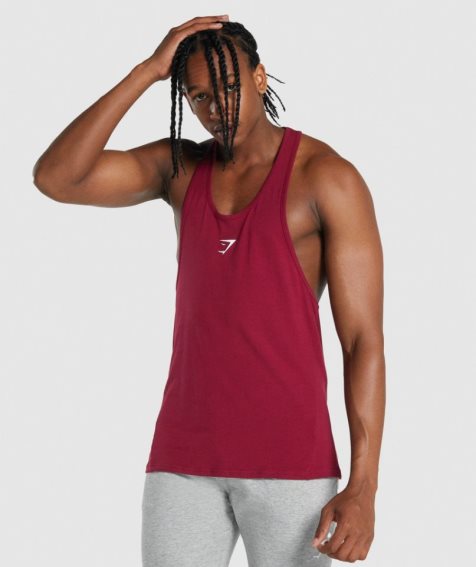 Men's Gymshark Critical 2.0 Stringer Tanks Fuchsia | CA 80365D